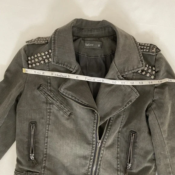 ITALIAN Denim Jacket w/ Studs - Picture 11 of 16
